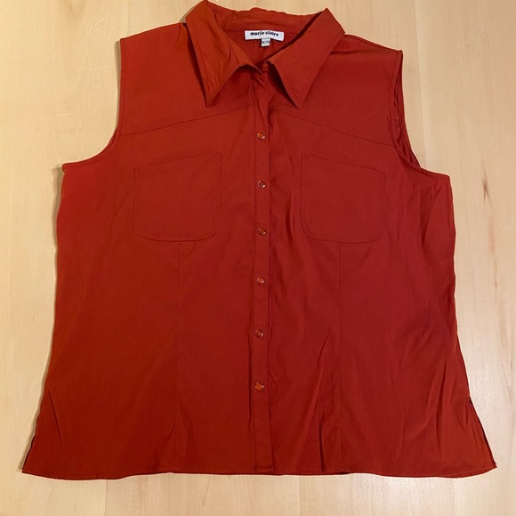 MARIE CLAIRE X-large sleeveless button up. Outdoors and hiking style. - Picture 6 of 11